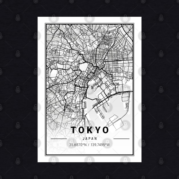 Tokyo Light City Map by tienstencil